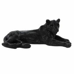 Flash Sale 😉 Grayson Lane 14-in x 39-in Glam Sculpture Black Polystone Leopard 🌟