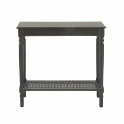 Promo 😍 Grayson Lane 32-in x 31-in Wood Vintage Console Table - Black 😉 -GRAYSON LANE Sales 2022 330858964 AlternateImage5 l