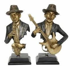 Cheapest 🧨 Grayson Lane Gold Vintage Musician Sculpture in Polystone - Set of 2 👏