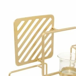 New 🎁 Grayson Lane 4 Candle Gold Metal Pillar Contemporary Candle Holder 🤩 -GRAYSON LANE Sales 2022 330858968 AlternateImage4 l
