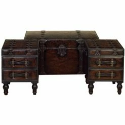 Flash Sale 🎉 Grayson Lane 36-in x 16-in Traditional Storage Bench - Brown Wood 😍