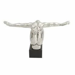 New 🧨 Grayson Lane 15-in x 26-in Traditional Sculpture Silver Porcelain Man 🔥 -GRAYSON LANE Sales 2022 330858980 AlternateImage3 l