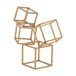 Promo 🔔 Grayson Lane 14-in x 11-in Modern Sculpture Copper Metal Geometric 💯 -GRAYSON LANE Sales 2022 330858982 AlternateImage3 l