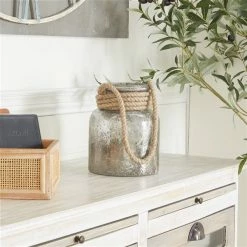 Best Sale ✨ Grayson Lane 1 Candle Black Glass Lantern Coastal Candle Holder 🌟 -GRAYSON LANE Sales 2022 330858983 AlternateImage2 l