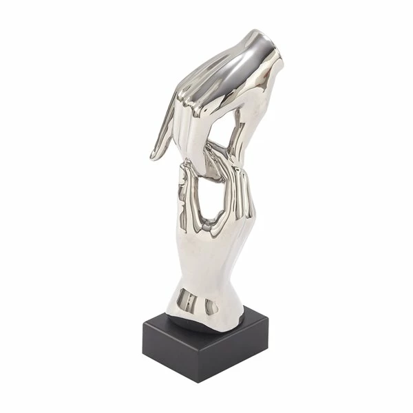 Buy 😍 Grayson Lane 13-in x 5-in Traditional Sculpture Silver Porcelain Hands 🔔 4 Buy 😍 Grayson Lane 13-in x 5-in Traditional Sculpture Silver Porcelain Hands 🔔 - Image 4