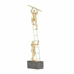 Deals ✔️ Grayson Lane 13-in x 16-in Contemporary Sculpture Gold Polystone ⭐