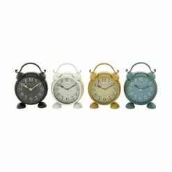 Best Sale 🌟 Grayson Lane Multiple Colours Analogue Round Tabletop Standard Clock - Set of 4 😍