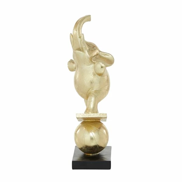 Cheapest 👏 Grayson Lane 12-in x 7-in Contemporary Elephant Sculpture Gold Polystone 🛒 4 Cheapest 👏 Grayson Lane 12-in x 7-in Contemporary Elephant Sculpture Gold Polystone 🛒 - Image 4
