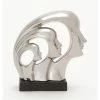 Brand new ⌛ Grayson Lane 12-in x 11-in Contemporary Sculpture Silver Porcelain Family 😀