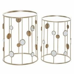 Cheap 🥰 Grayson Lane 2-Piece Gold Metal Accent Table Set 🎉