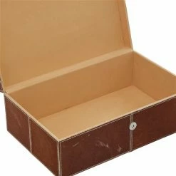 Hot Sale 👍 Grayson Lane Brown Natural Leather Box - Set of 2 🥰 -GRAYSON LANE Sales 2022 330859001 AlternateImage3 l