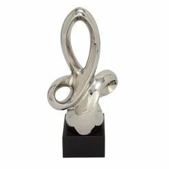 Cheapest 💯 Grayson Lane 29-in x 14-in Modern Sculpture Silver Ceramic Abstract 🤩