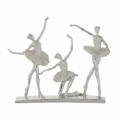 Flash Sale 🧨 Grayson Lane 12-in x 14-in Glam Sculpture Silver Polystone Dancer ⭐
