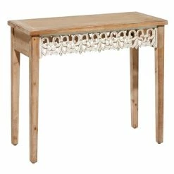 Promo ✨ Grayson Lane 26-in x 31-in Wood Farmhouse Console Table - Brown 😉