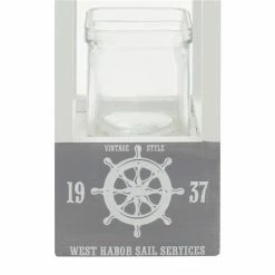 Best Sale 🛒 Grayson Lane 2 Candle Grey Wood Lantern Coastal Candle Holder - Set of 2 🎉 -GRAYSON LANE Sales 2022 330859019 AlternateImage4 l