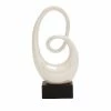 Best Pirce 🔥 Grayson Lane 21-in x 10-in Modern Sculpture White Porcelain Abstract 💯
