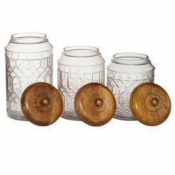 Coupon 👍 Grayson Lane Farmhouse Decorative Jar in Clear Glass - Set of 3 😍 -GRAYSON LANE Sales 2022 330859022 AlternateImage6 l