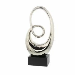 Promo ✨ Grayson Lane 21-in x 10-in Modern Sculpture Silver wood Abstract 💯 -GRAYSON LANE Sales 2022 330859025 AlternateImage4 l