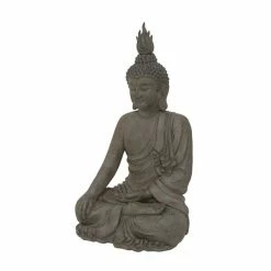 Best reviews of 🤩 Grayson Lane 42-in x 24-in Bohemian Sculpture Grey Polystone Buddha 🤩 -GRAYSON LANE Sales 2022 330859031 AlternateImage3 l