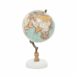 Outlet 👍 Grayson Lane 11-in x 6-in Contemporary Globe Aquamarine Marble and Wood 🔔 -GRAYSON LANE Sales 2022 330859038 AlternateImage4 l
