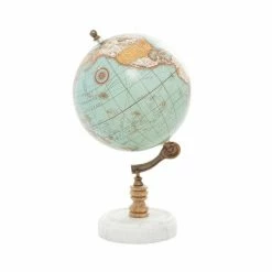 Outlet 👍 Grayson Lane 11-in x 6-in Contemporary Globe Aquamarine Marble and Wood 🔔 -GRAYSON LANE Sales 2022 330859038 AlternateImage5 l
