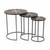 Coupon 🥰 Grayson Lane 3-Piece Brown Metal Accent Table Set 🥰