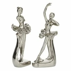 Hot Sale ⭐ Grayson Lane 4-in x 11-in Silver Glam Dancer Sculpture Porcelain - Set of 2 🎉 -GRAYSON LANE Sales 2022 330859046 AlternateImage3 l