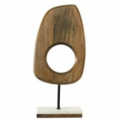 Coupon ✨ Grayson Lane 18-in x 8-in Modern Sculpture Brown Mango Wood Abstract 🔥