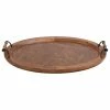 New 🤩 Grayson Lane 4-in x 29-in x 19-in Rustic Tray Natural Brown Wood 🔔