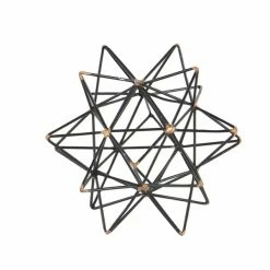 Top 10 👍 Grayson Lane 7-in x 7-in Modern Sculpture Black Metal Geometric ✨ -GRAYSON LANE Sales 2022 330859056 AlternateImage3 l