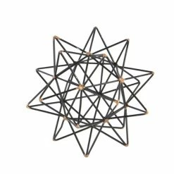 Top 10 👍 Grayson Lane 7-in x 7-in Modern Sculpture Black Metal Geometric ✨ -GRAYSON LANE Sales 2022 330859056 AlternateImage4 l