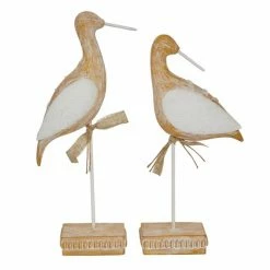 Outlet 🎁 Grayson Lane Brown Resin Bird Sculptures - Set of 2 💯