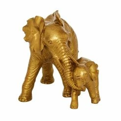 Hot Sale 🧨 Grayson Lane Gold Resin Elephant Sculpture 😉