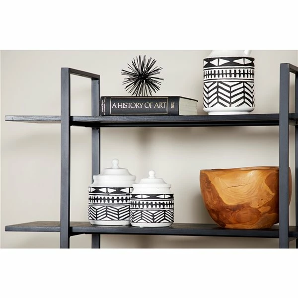 Hot Sale ๐คฉ Grayson Lane Black Ceramic Decorative Jars - Set of 2 โญ 2 Hot Sale ๐คฉ Grayson Lane Black Ceramic Decorative Jars - Set of 2 โญ - Image 2