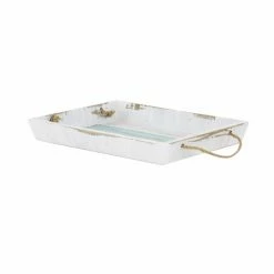 Hot Sale 🔔 Grayson Lane White Wood Trays - Set of 2 ⌛ -GRAYSON LANE Sales 2022 330859609 AlternateImage4 l