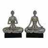 Cheap 👍 Grayson Lane Silver Porcelain Yoga Sculptures - Set of 2 ❤️