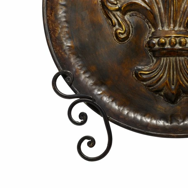 Budget 👏 Grayson Lane Brown Iron Decorative Plate Stand 🛒 3 Budget 👏 Grayson Lane Brown Iron Decorative Plate Stand 🛒 - Image 3