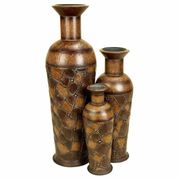 Flash Sale ✔️ Grayson Lane Brown Metal Vases - Set of 3 😉 1 Flash Sale ✔️ Grayson Lane Brown Metal Vases - Set of 3 😉