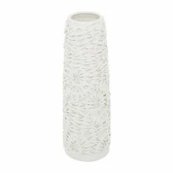 Promo 🔥 Grayson Lane Contemporary White Ceramic Vase 😍 -GRAYSON LANE Sales 2022 330859677 AlternateImage4 l