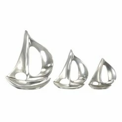 Deals 🧨 Grayson Lane Aluminum Sailboat Sculptures - Set of 3 😉