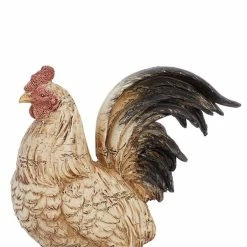 Buy 🎉 Grayson Lane Beige Polystone Rooster Sculpture 😀 -GRAYSON LANE Sales 2022 330859699 AlternateImage2 l