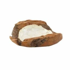 Buy 👏 Grayson Lane Brown Wood and Shell Decorative Bowl ⌛ -GRAYSON LANE Sales 2022 330859700 AlternateImage4 l