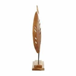 New 🥰 Grayson Lane Brown Teak Wood Leaves Sculpture 👍 -GRAYSON LANE Sales 2022 330859705 AlternateImage4 l