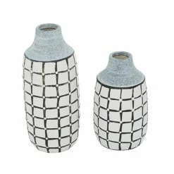 Outlet ✔️ Grayson Lane White Ceramic Vases - Set of 2 👏 -GRAYSON LANE Sales 2022 330859706 AlternateImage4 l