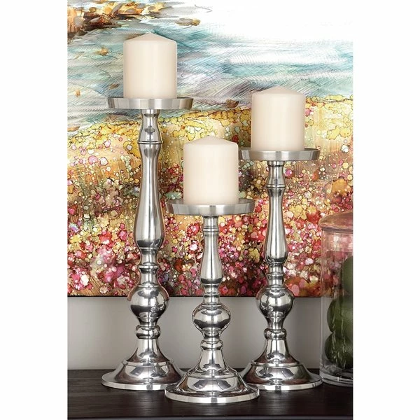 Wholesale π Grayson Lane Aluminum Pillar Candle Holder - Set of 3 π€© 2 Wholesale π Grayson Lane Aluminum Pillar Candle Holder - Set of 3 π€© - Image 2