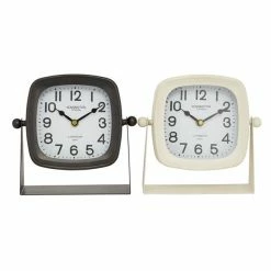 Flash Sale 😀 Grayson Lane Analog Square Tabletop Standard Clock - Set of 2 🤩