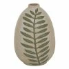 Flash Sale 😀 Grayson Lane Tan Coastal Ceramic Vase with Leaf 😀