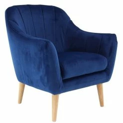 Flash Sale 🛒 Grayson Lane Modern Blue Polyester Blend Accent Chair 👍