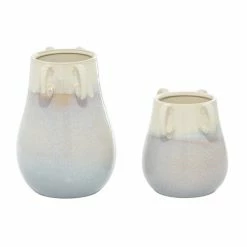 Wholesale 🧨 Grayson Lane Farmhouse White Ceramic Vases - Set of 2 👏 -GRAYSON LANE Sales 2022 330859749 AlternateImage4 l