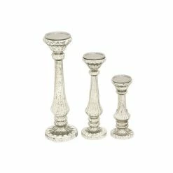 Best reviews of 👍 Grayson Lane 1-Candle Glass Pillar Candle Holder - Set of 3 🔔 -GRAYSON LANE Sales 2022 330859756 AlternateImage5 l